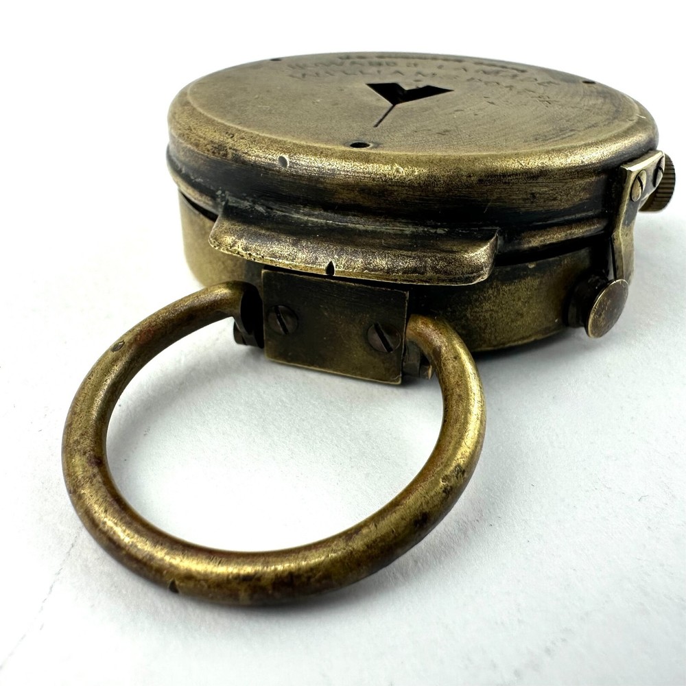 Vintage Engineer Corps Cruchon & Emon Brass Prismatic Compass Solid Brass Works