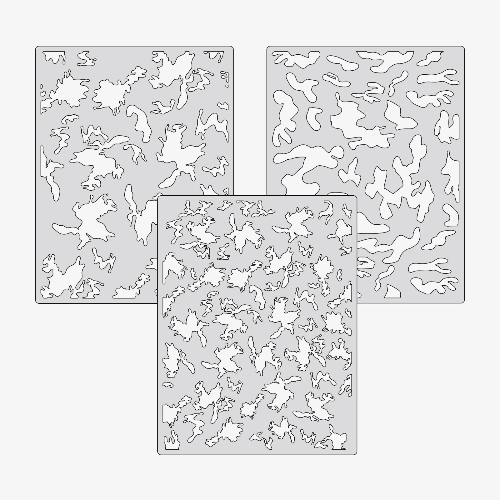 Forest Camo Set #1 - Reusable Airbrush Stencil Template