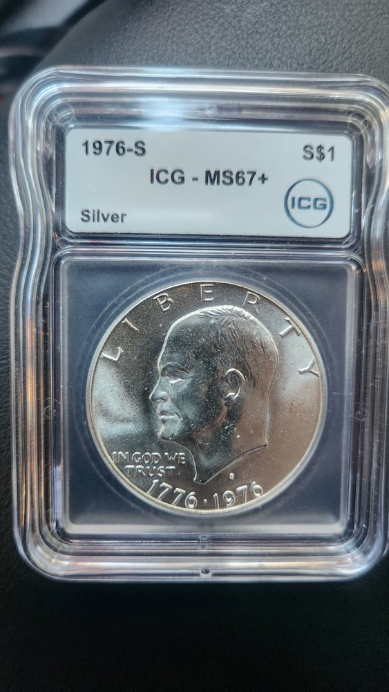 Bicentennial Coin Ike Silver Dollar MS67+