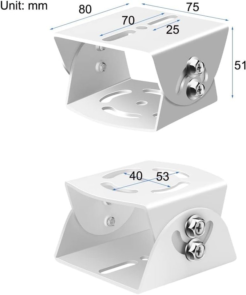 2Sets CCTV Security Camera Universal Pole Mounting Mount Bracket Adapter for PTZ