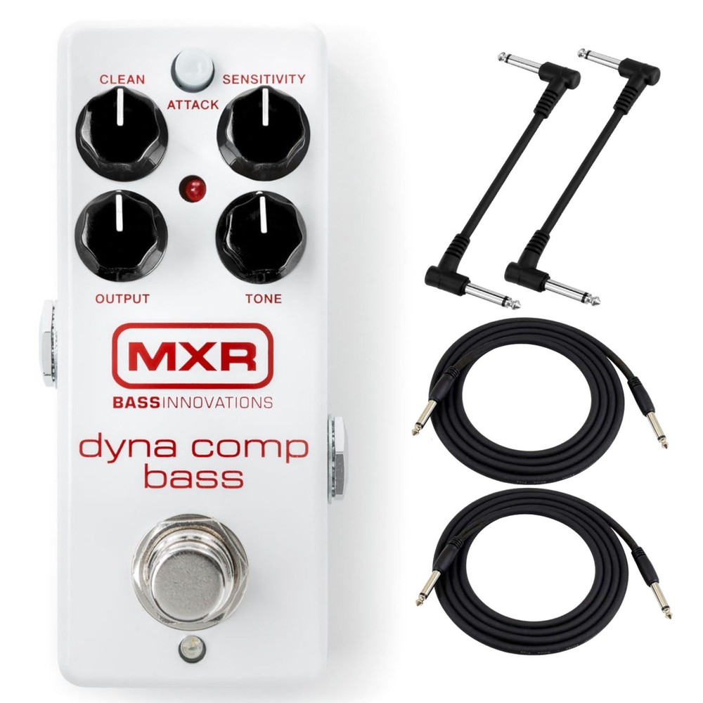 MXR M282 Dyna Comp Bass Compressor Effects Pedal with Cables