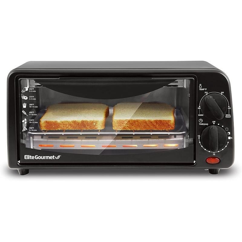 Personal Compact 2 Slice Countertop Toaster Oven with Adjustable Temperature