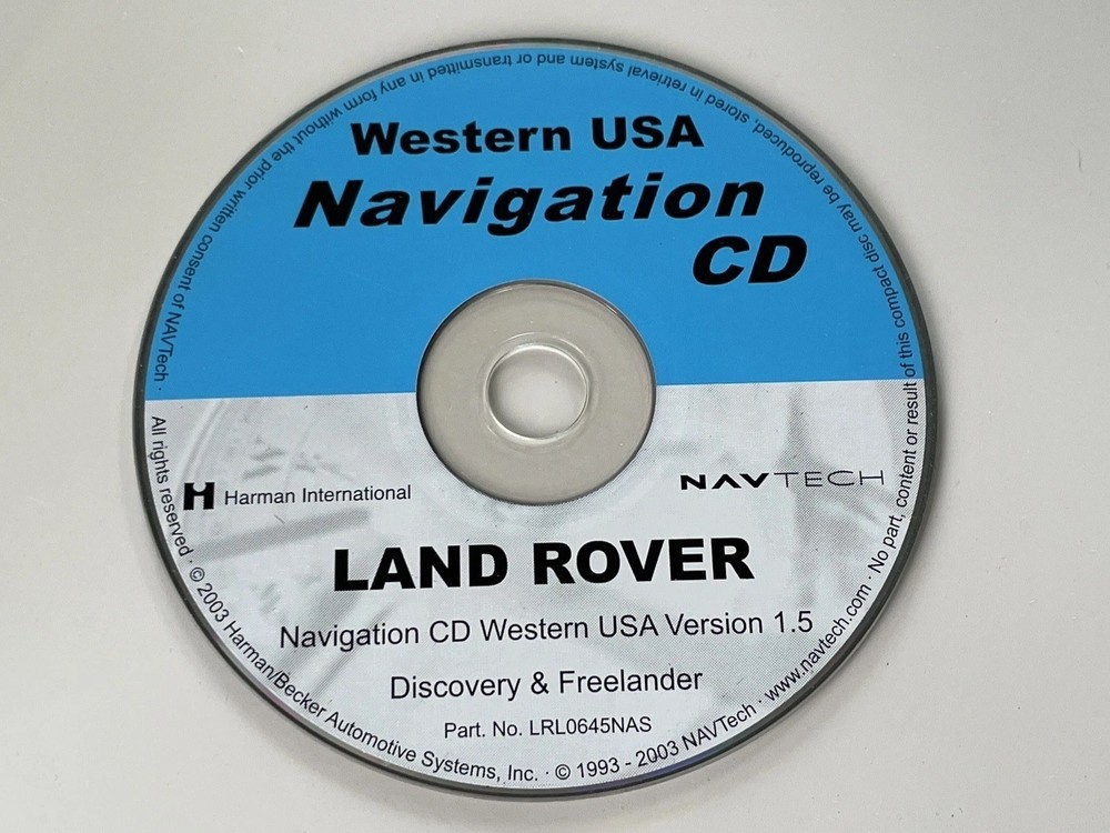 2002 2003 2004 2005 Land Rover Freelander Discovery II Navigation CD WESTERN MAP