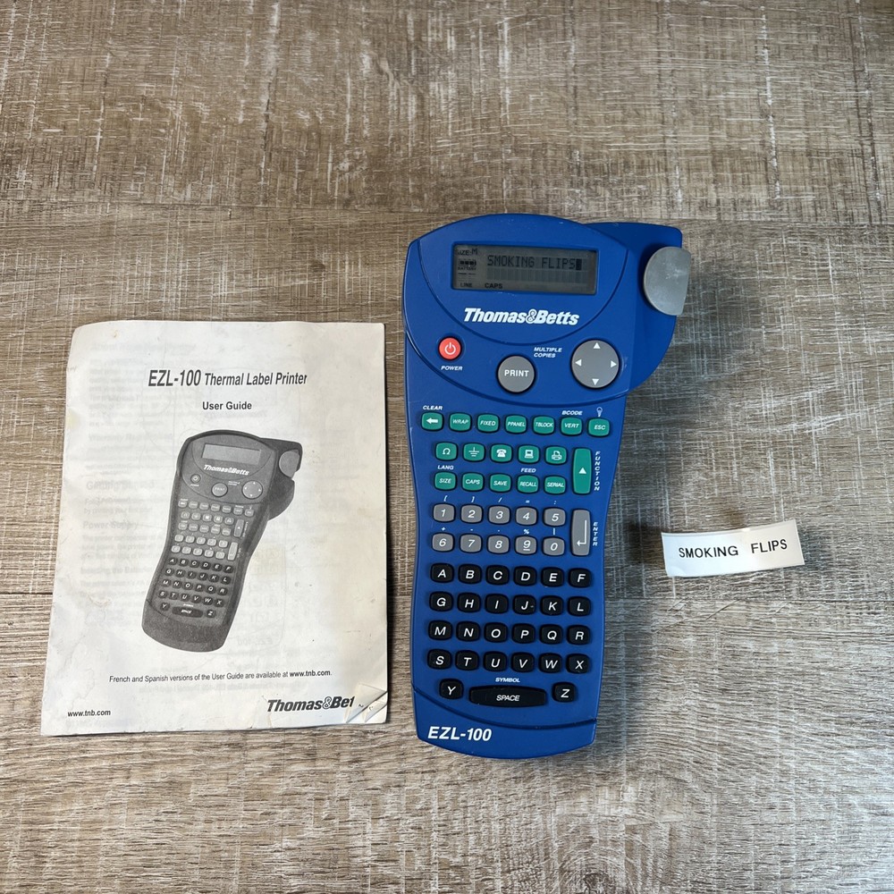 Thomas & Betts EZL-100 Thermal Label Printer Tested Working