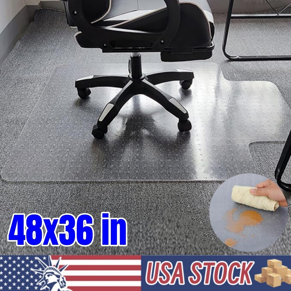 Office Chair Mat Computer Desk Chair Mat for Carpet Floor w/Extended Lip 36"x48"