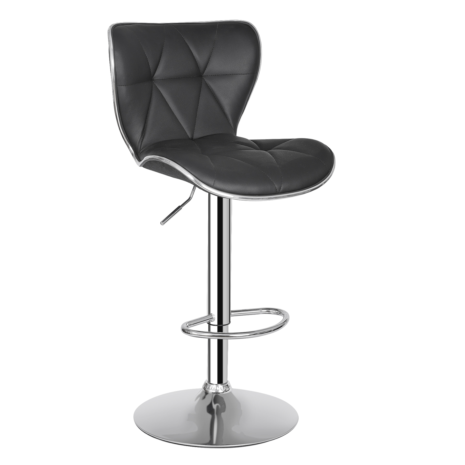 Set of 4 Swivel Bar Stools w/Shell Back Ajustable Height Footrest Design Home