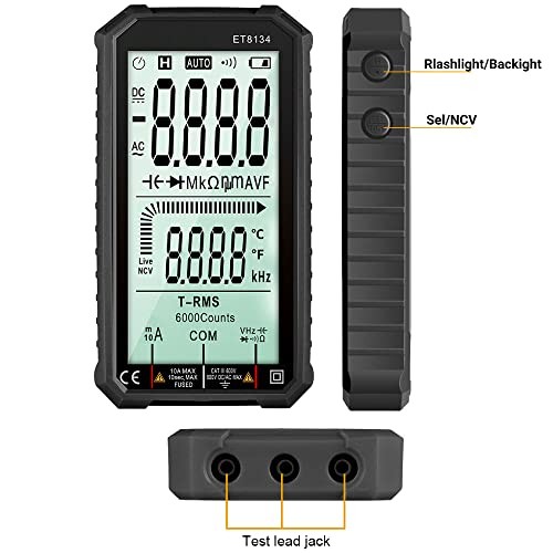 ET8134 Digital Multimeter Voltage Current Meter with LCD Display Automatic