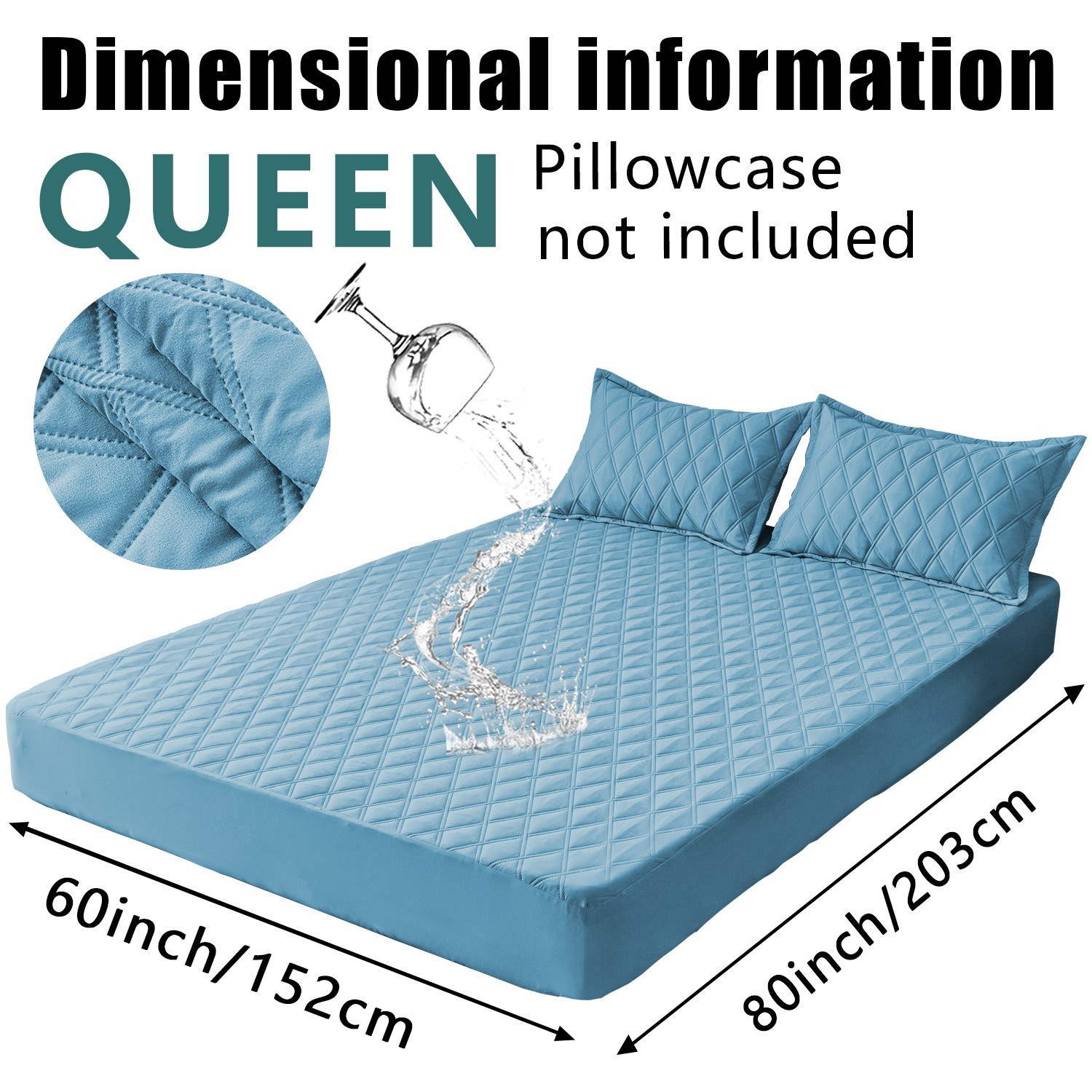 Super soft waterproof mattress cover, layered design, comfortable and durable