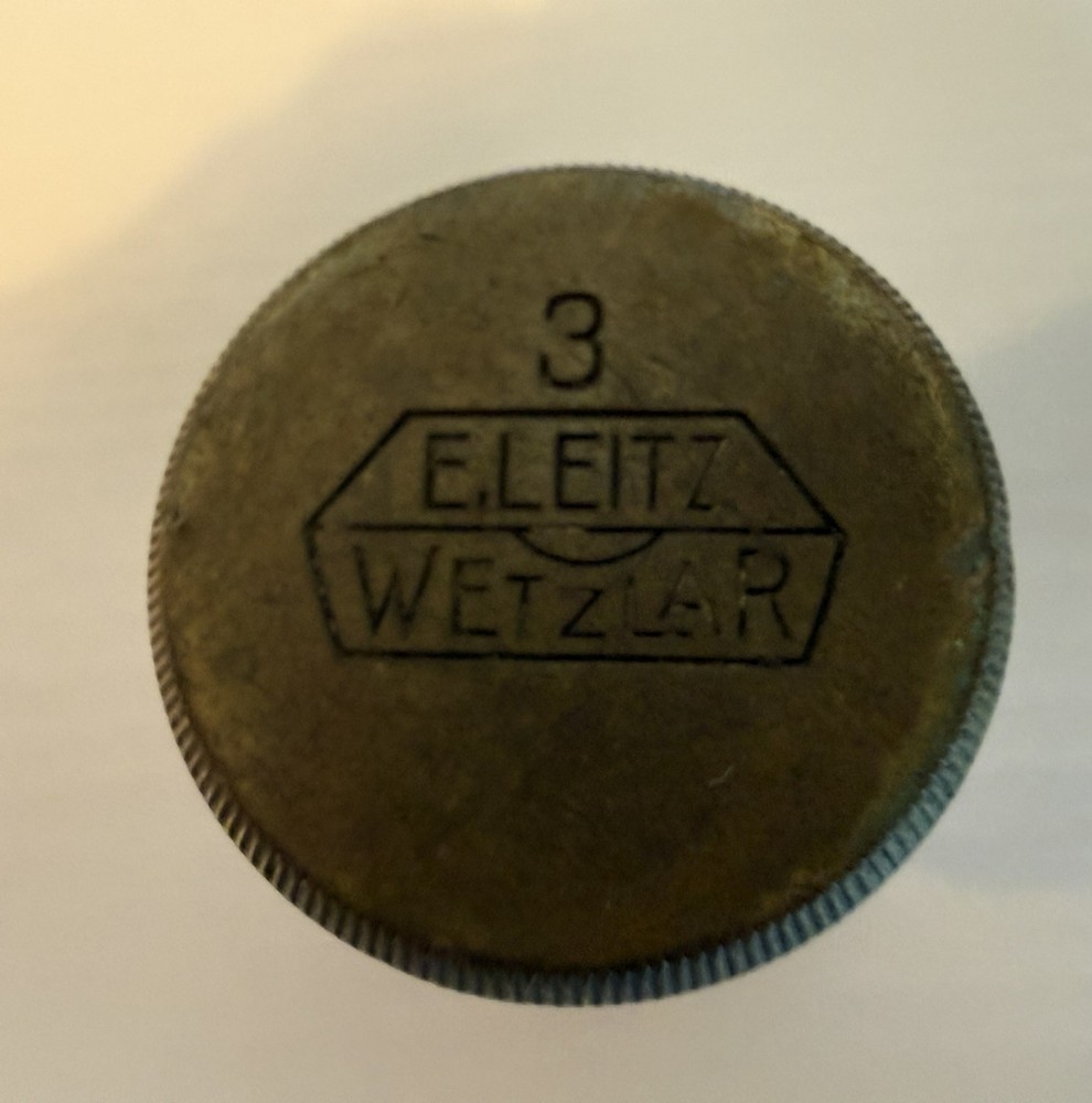 Canister ONLY for E. Leitz Wetzlar No. 3 Microscope Objective