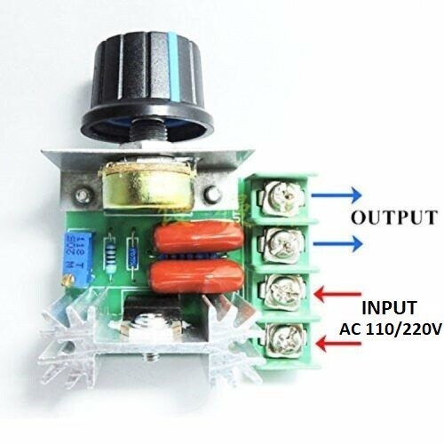 2000W 110V AC SCR Voltage Regulator Adjustable Motor Speed Control Controller
