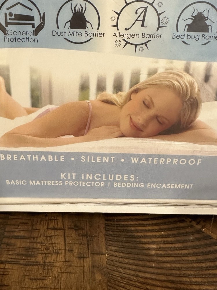 Protect-A-Bed BASIC Starter Kit Queen Mattress Protector & Encasement Set – New