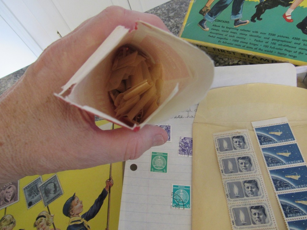 My First Stamp Album Vintage 1960 Minkus Publications Includes Many Stamps