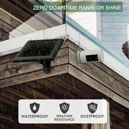 2 Pack Ring Solar Panel(2nd Generation), 5W Solar Panel Charger with Mount for