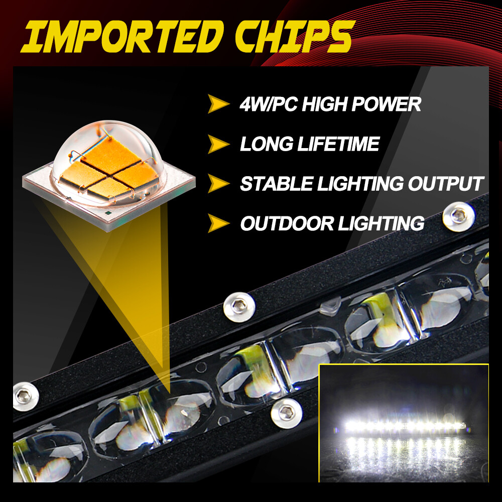 7 inch 24W Spot Flood LED Work Light Bar Fog Lamp Offroad Driving Truck SUV ATV