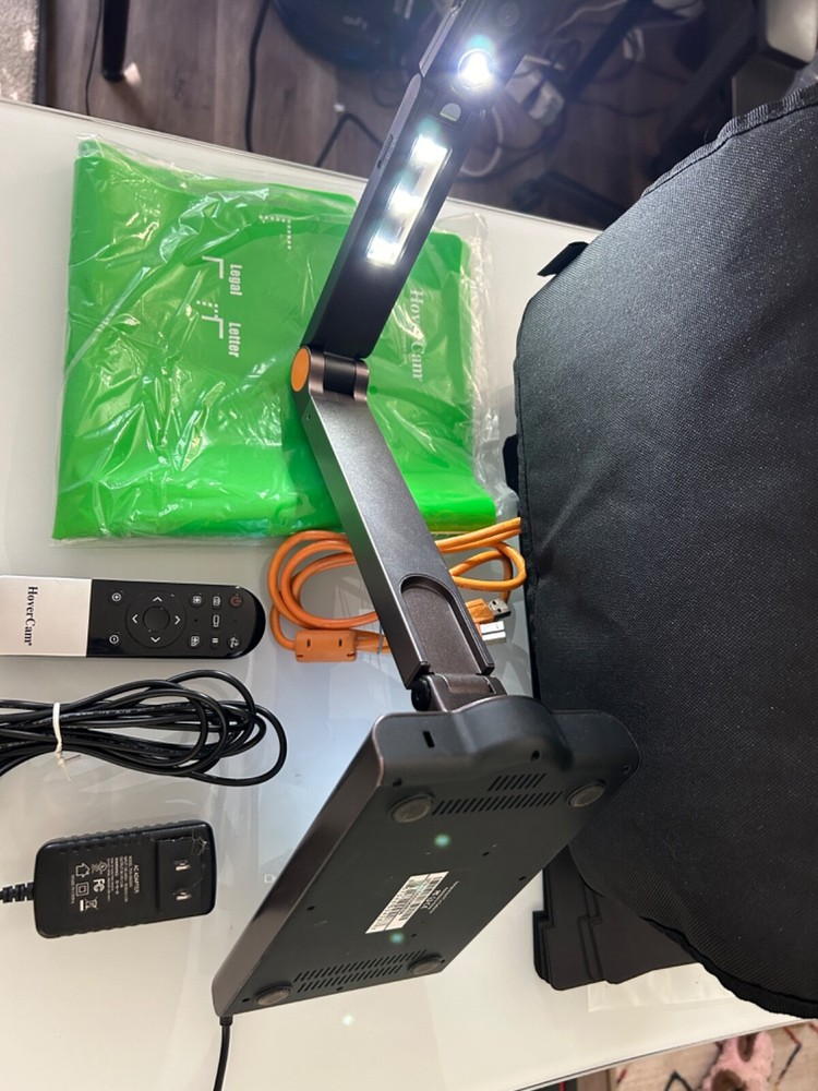 HoverCam Ultra 8 Document Camera Visual Presenter HDMI VGA USB w/Accessories