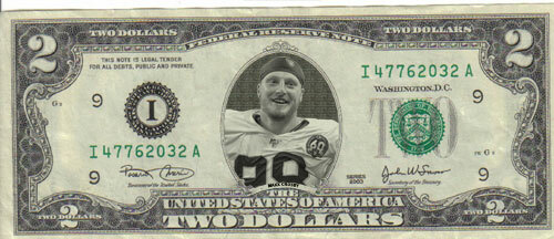 Raiders Maxx Crosby $2 Bill Mint Celebrity