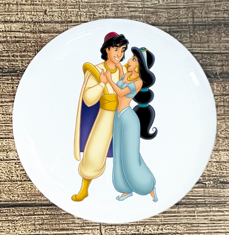Jasmine Disney  Princess kitchen cabinet knobs white ceramic knob pull