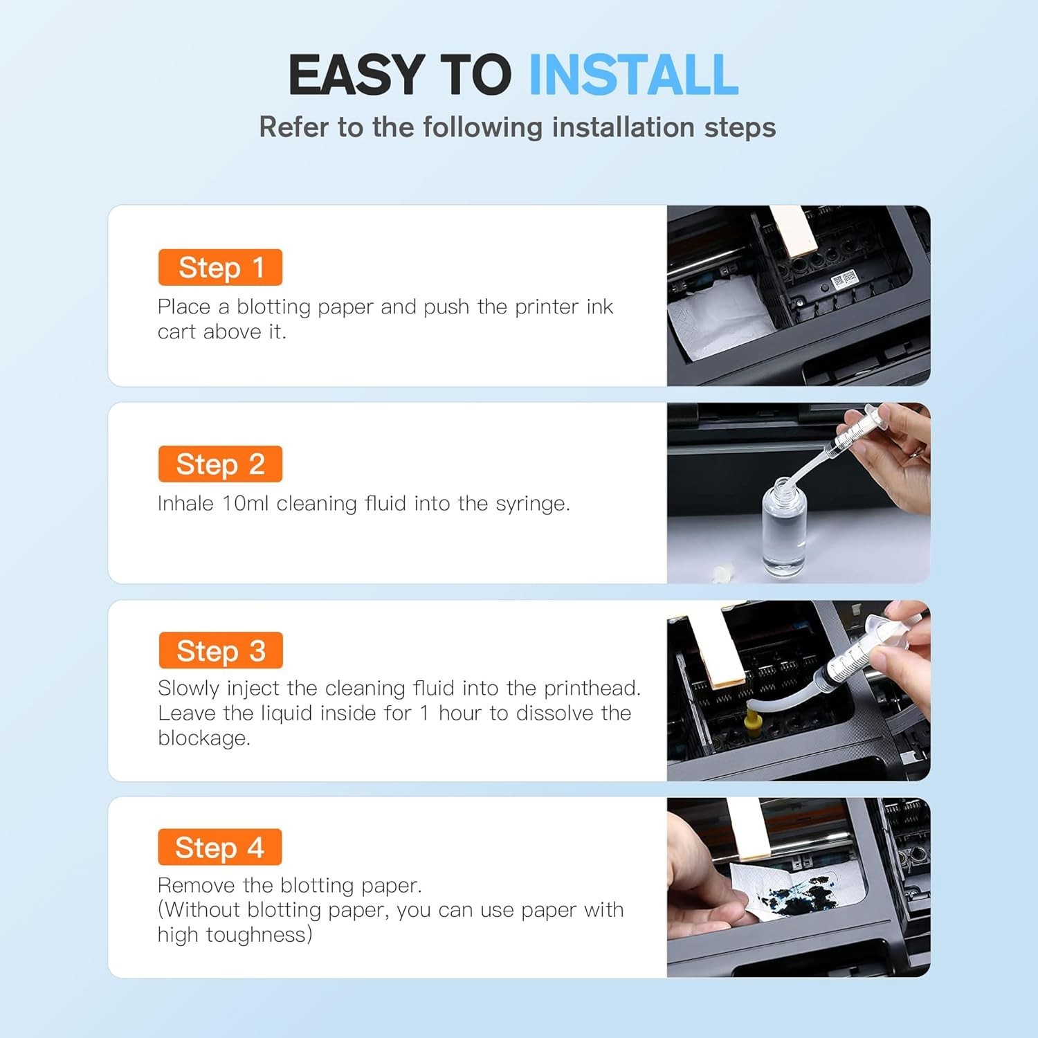 Printhead Cleaning Kit HP, Epson,Canon, Brother & Lexmark 100ml High Efficiency