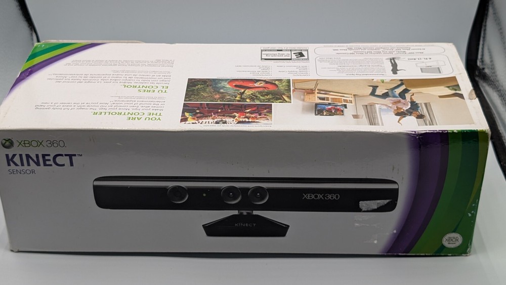 Microsoft XBOX 360 Kinect Sensor Bar with Original Box & Game
