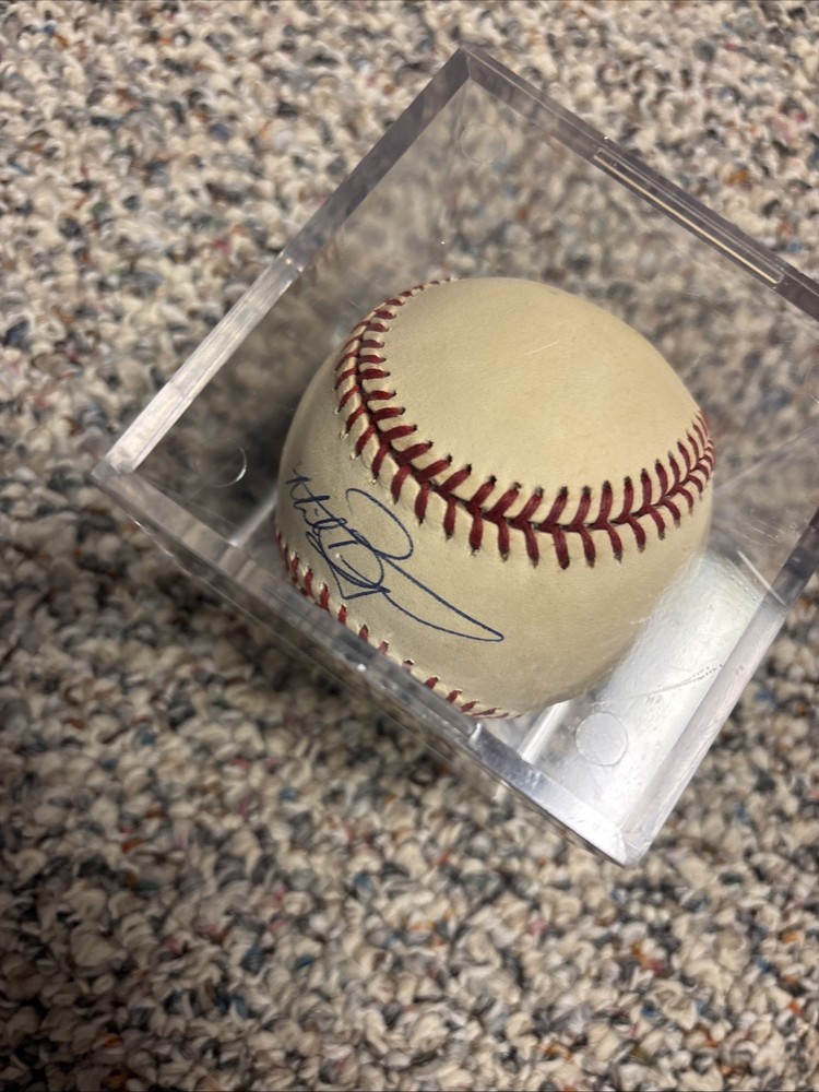 Mike Benjamin Autographed Baseball With Case, Phillies