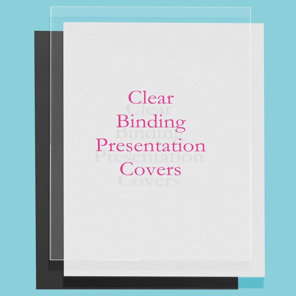 200 Pack 6 Mil PVC Binding Presentation Covers, Clear Report Covers for Binding,