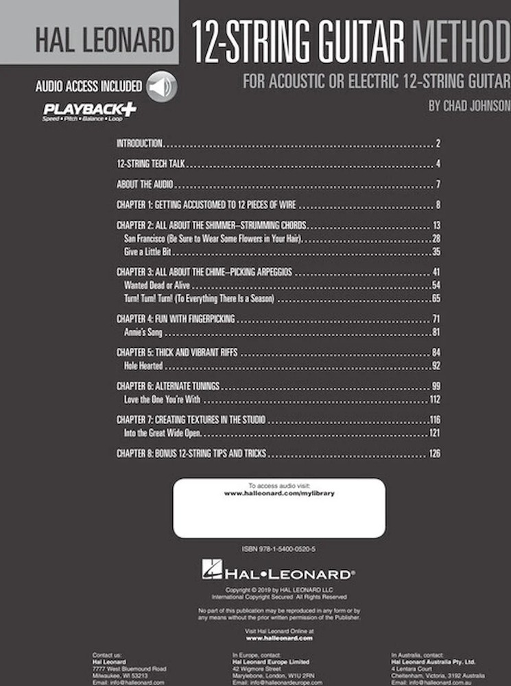 Hal Leonard 12-String Guitar Method - For Acoustic or Electric 12-String Guitar
