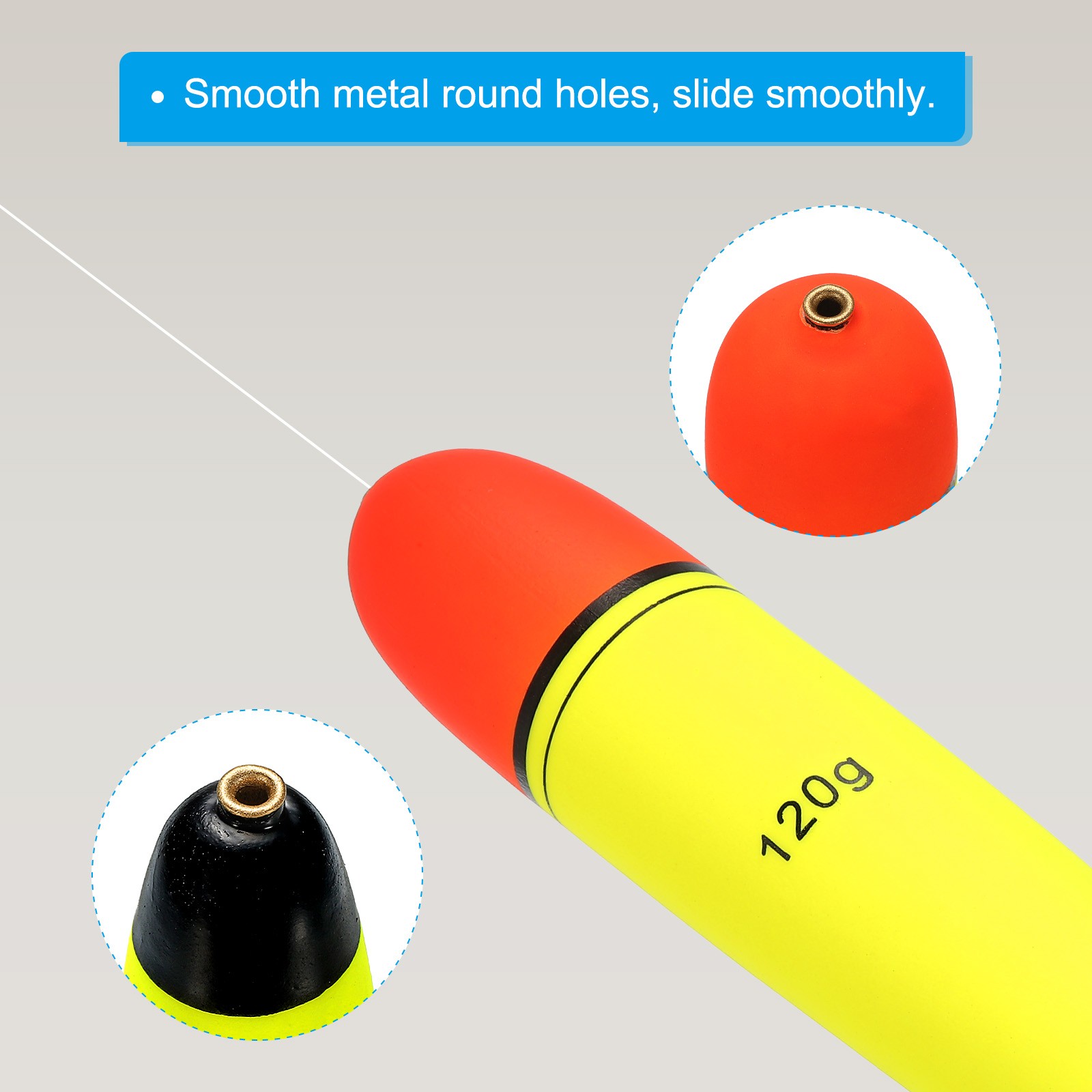 4 Pack 4.2oz Fishing Slip Bobbers EVA Fishing Float Yellow