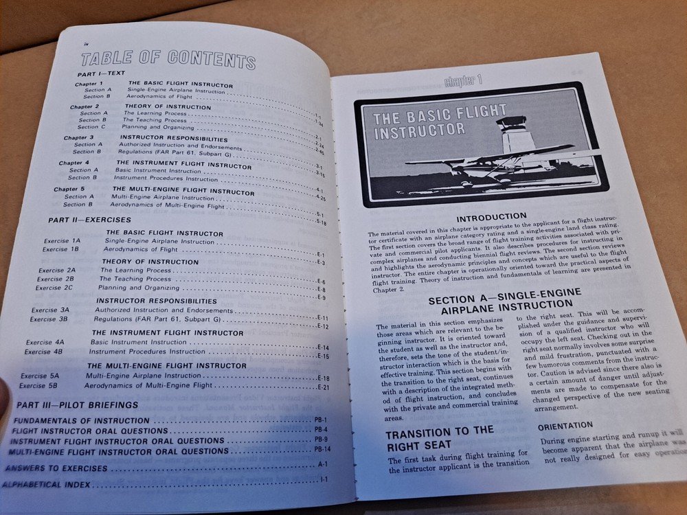 FLIGHT INSTRUCTOR MANUAL; Jeppesen Sanderson Commercial Pilot Reference Textbook