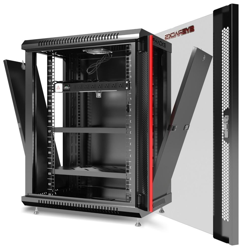 18U Sysracks Wall Mount IT Data Network Server Rack Cabinet Enclosure 24" Depth