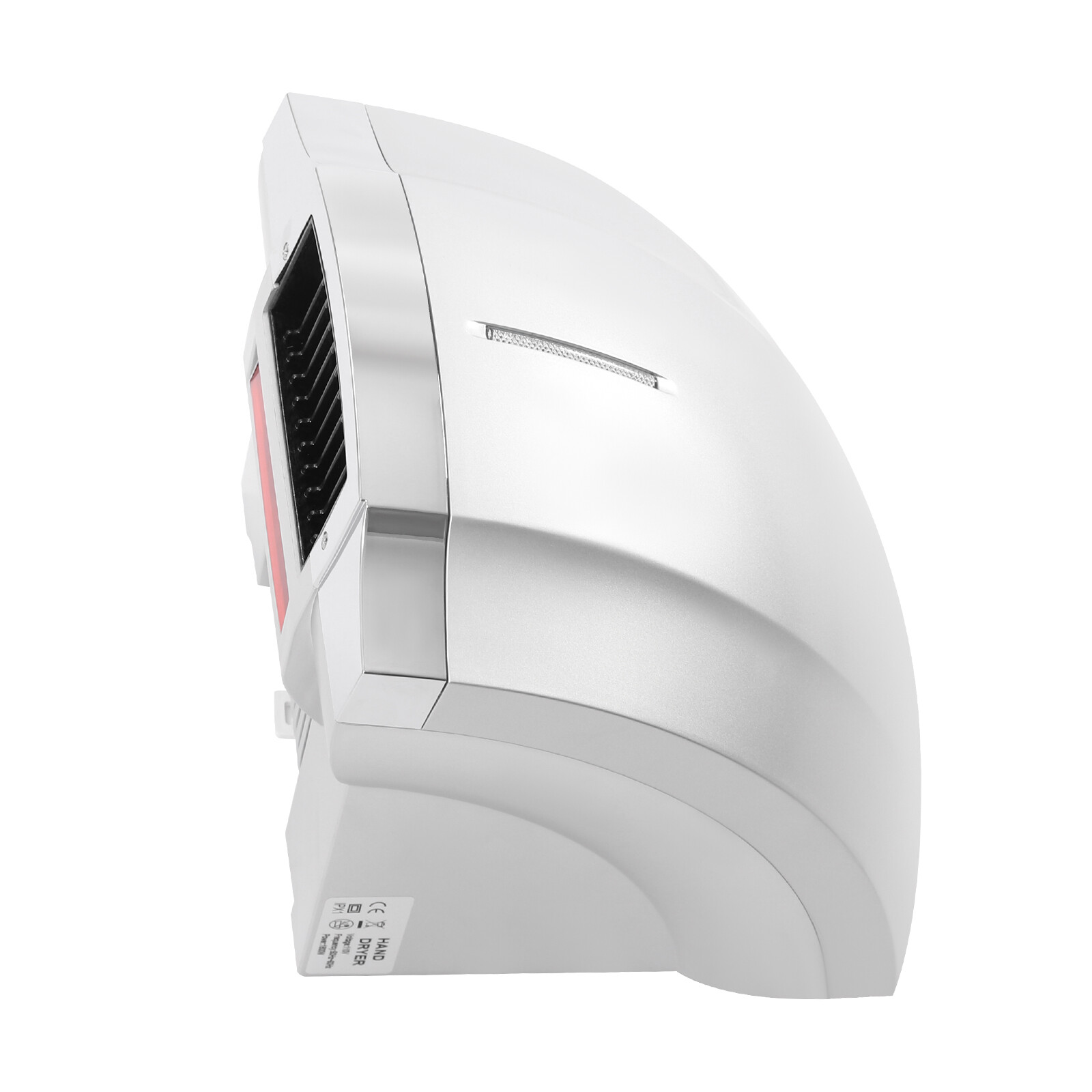 1800W Automatic Electric Hand Dryer Commercial and Household Use Silver 70-75dB