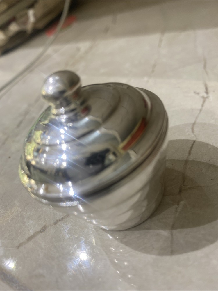 Sterling Silver Melon Shape Pill Box 24 Gram Bis Hallmarked