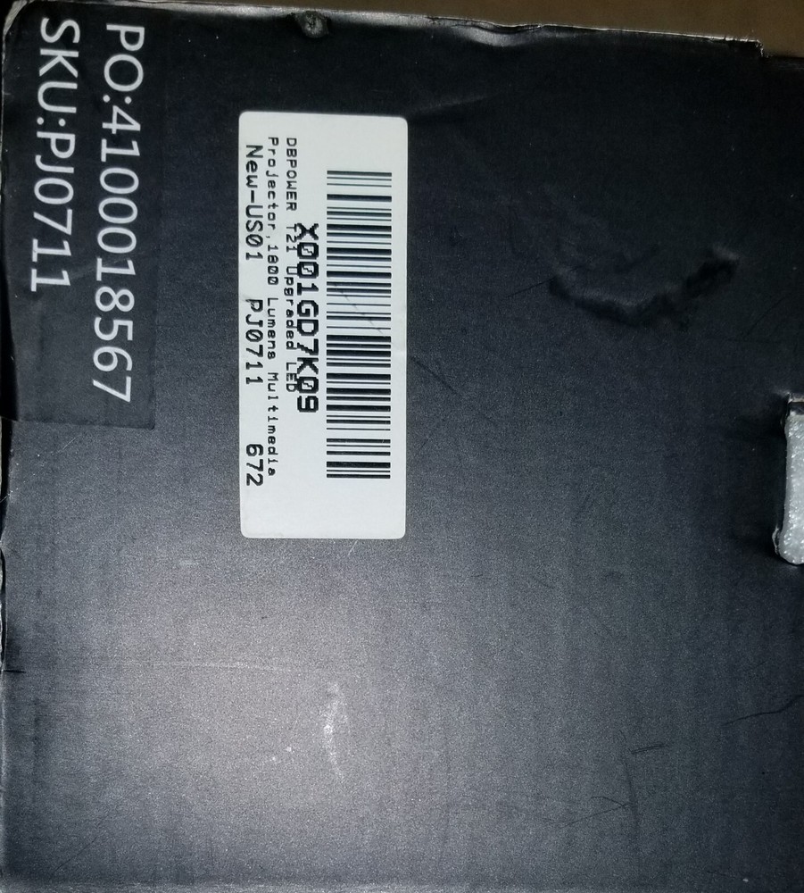 DBPOWER LED Light Source Smart Mini Projector Model T2 SKU: PJ0711 FULLY WORKING