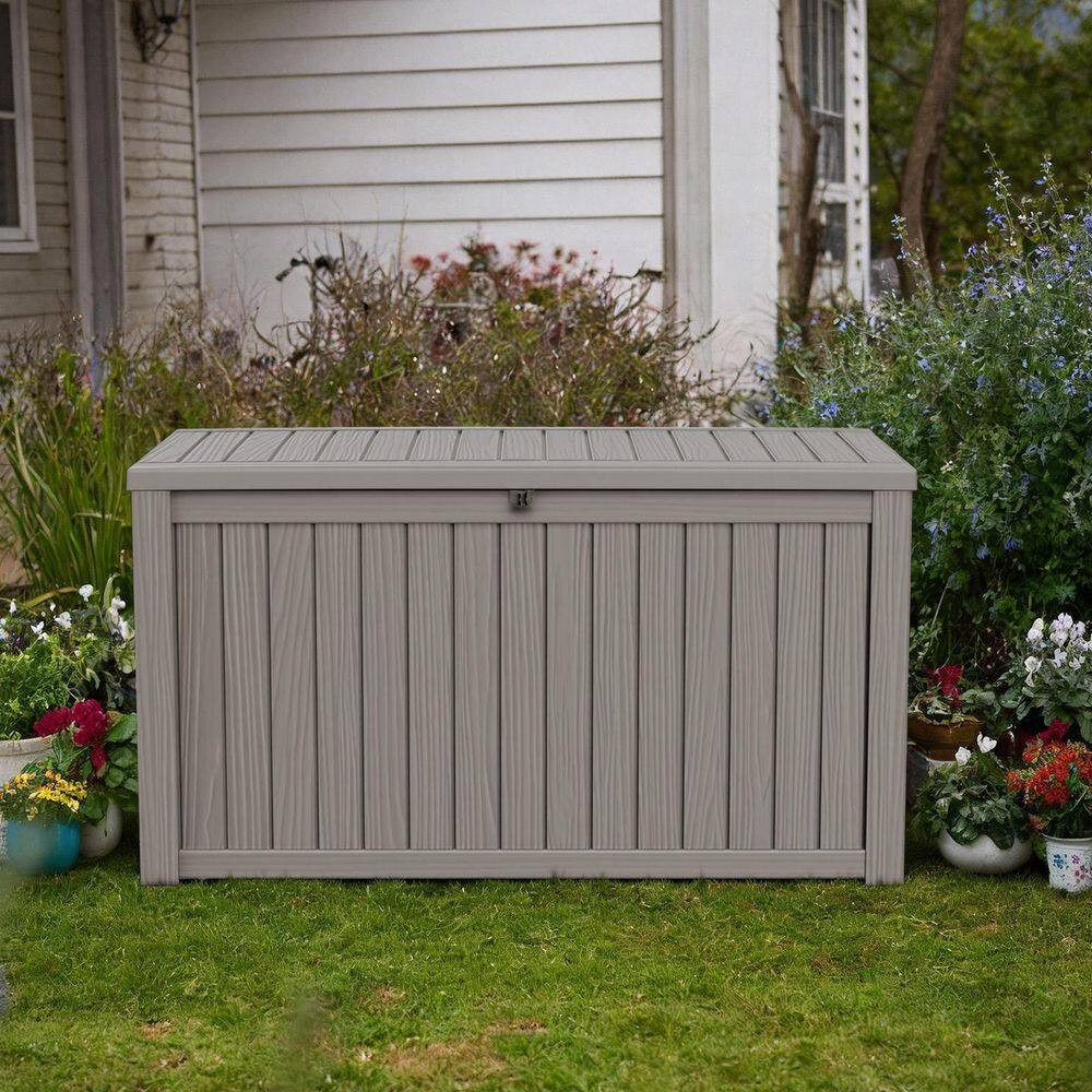 180 Gal. Gray Plastic Deck Box
