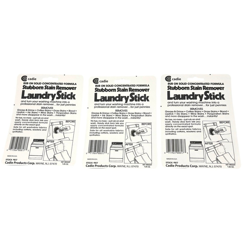 Cadie Stubborn Stain Remover Laundry Stick - 3 Pack!!