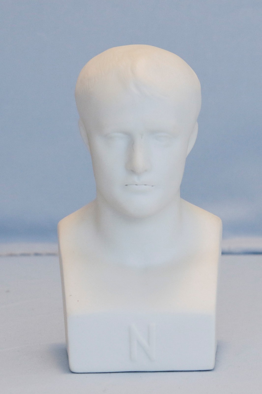 Antique White Bisque Porcelain Napoleon Bonaparte Bust Waterloo France