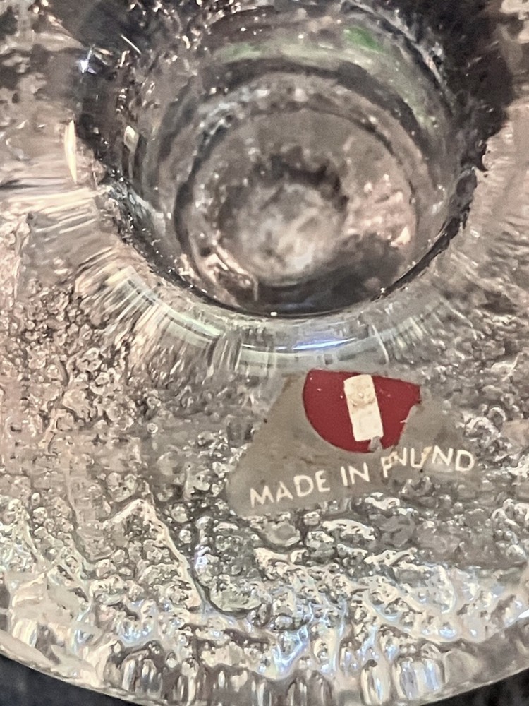 Finnish crystal candlestick - 3 1/2 “