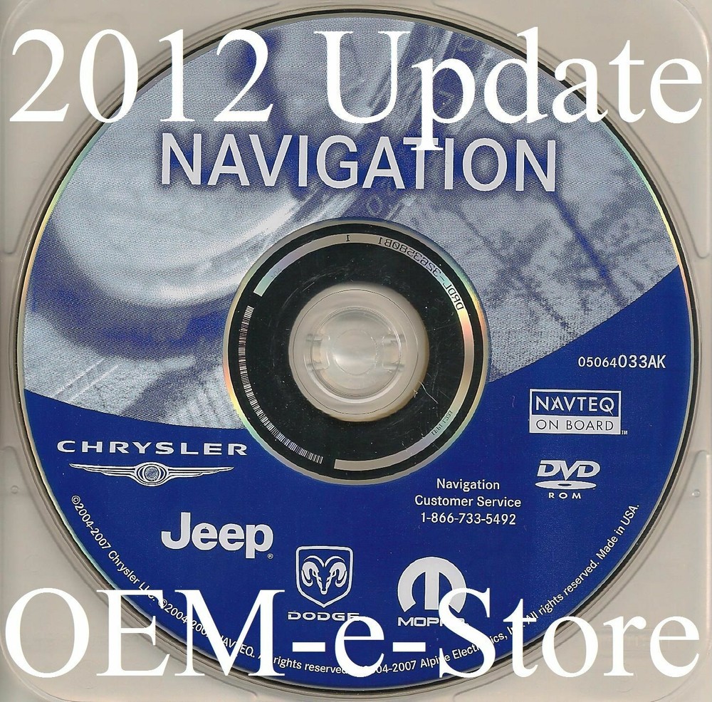2004-2007 Jeep Grand Cherokee Liberty Navigation DVD US Map Version 033AK Update
