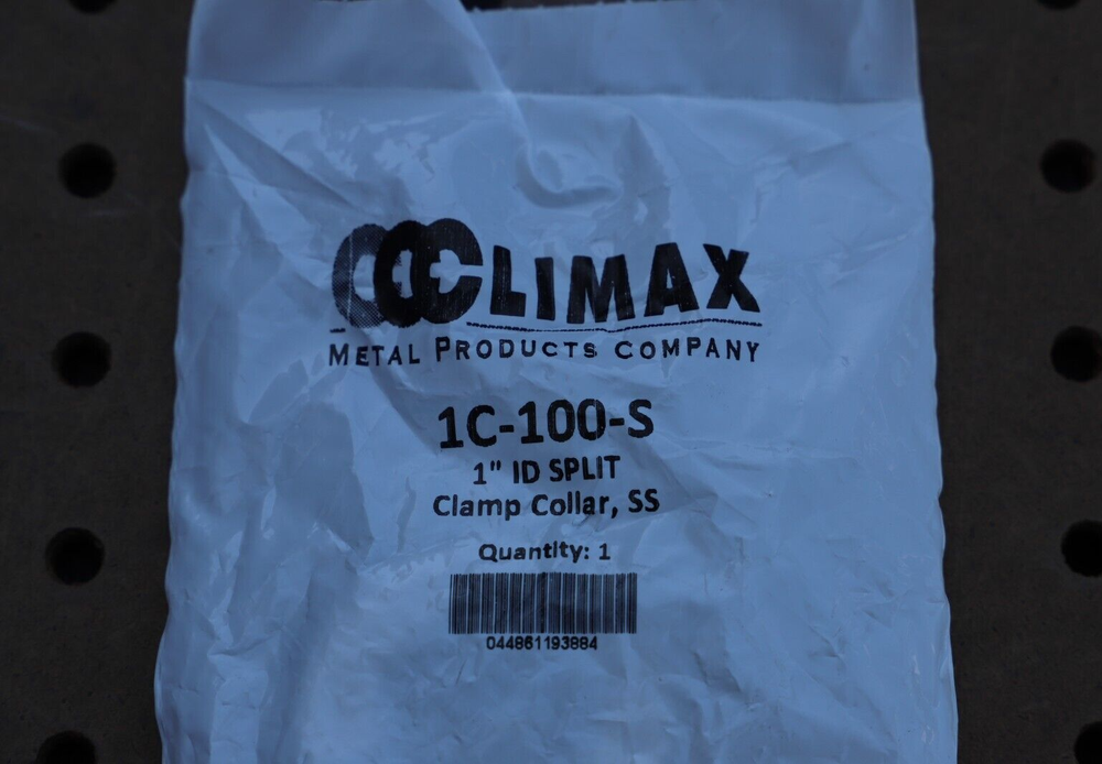 CLIMAX 1C-100-S 1" ID SPLIT CLAMP COLLAR SS