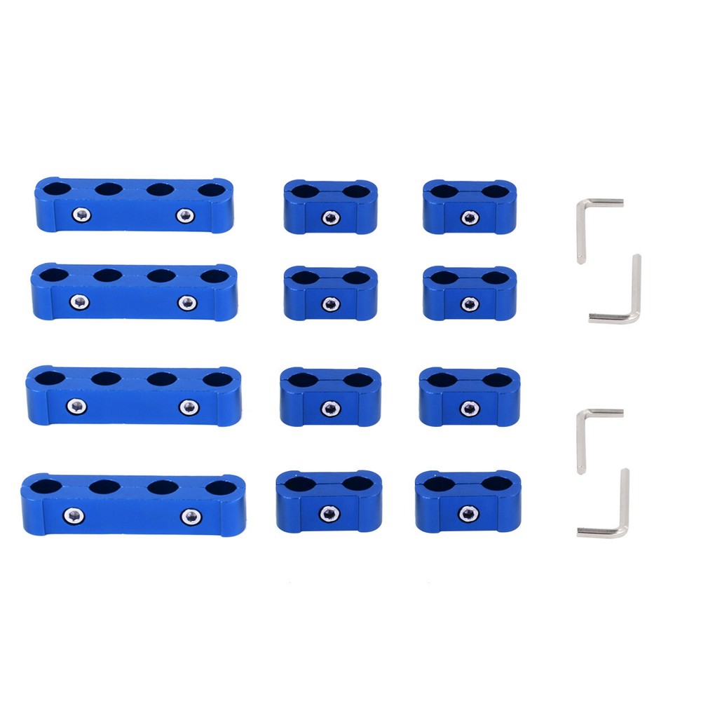 Spark Plug Heat Shield Protector Engine Spark Plug Wire Separator Blue 20Pcs