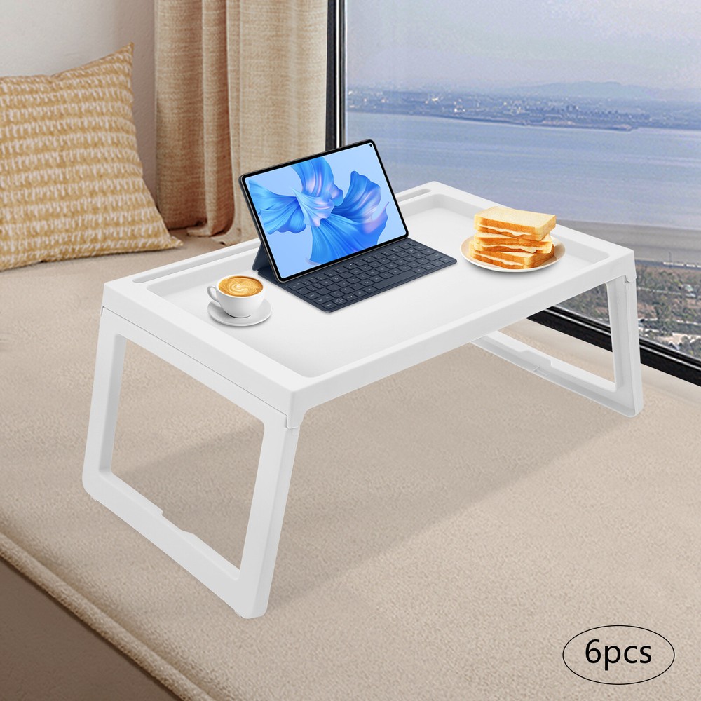 6pcs Laptop Table Stand Lap Tray Sofa Bed Notebook Computer Foldable Lap PP Desk