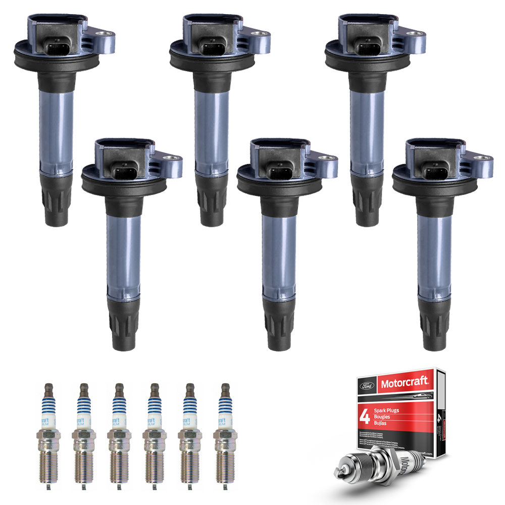 Ignition Coil & Motorcraft Platinum Spark Plug For Ford Lincoln 3.5L V6 DG563