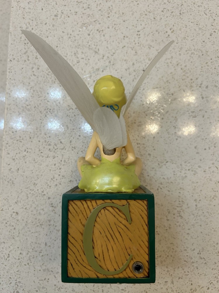 Vintage Tinkerbell Night Light Letter Block LIGHT DOES NOT WORK