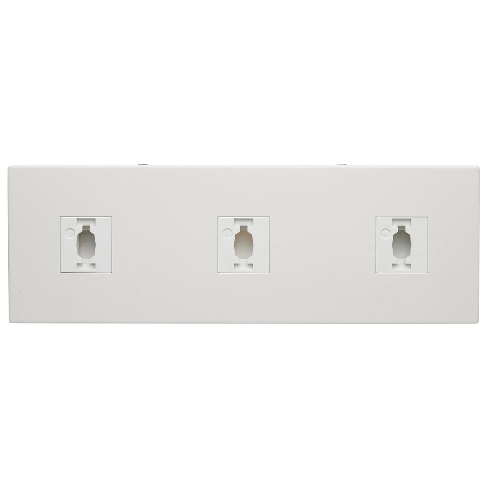 Triple Monopoint Adapter - Rectangular - White Finish - 12-Pack