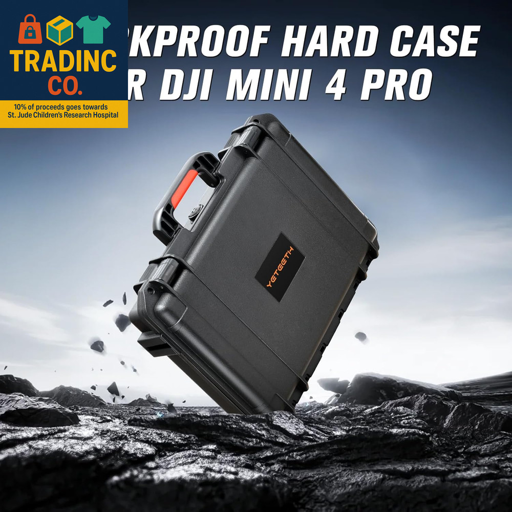 Hard Case for DJI Mini 4 Pro: Waterproof Hard Shell with Foam for DJI Drone Mini