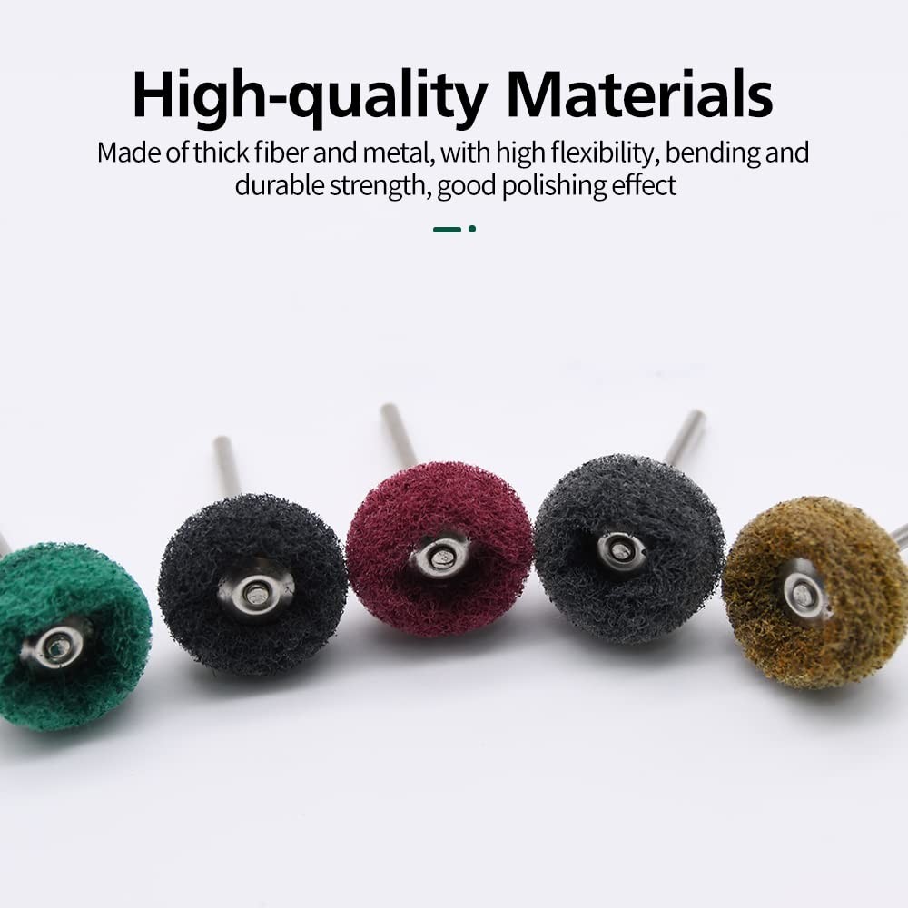 50pcs Abrasive Wheel Set for Rotary Tools - Multiple Grits & Sizes