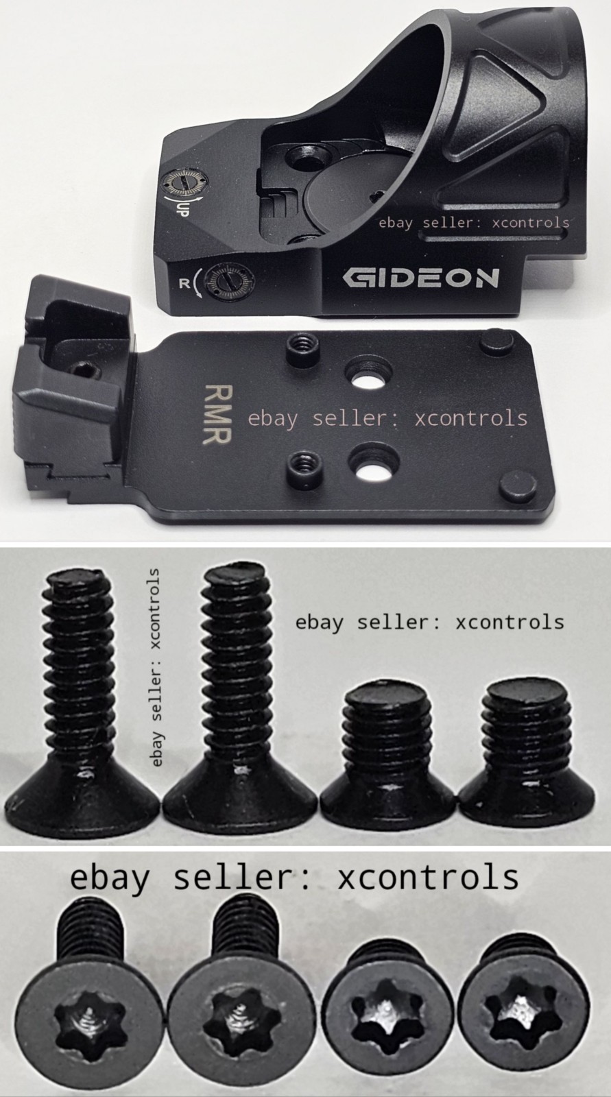 GIDEON OMEGA & MAC 9 DS Optic & Plate screws (CUSTOM-MADE) - (4-40 optic screws)