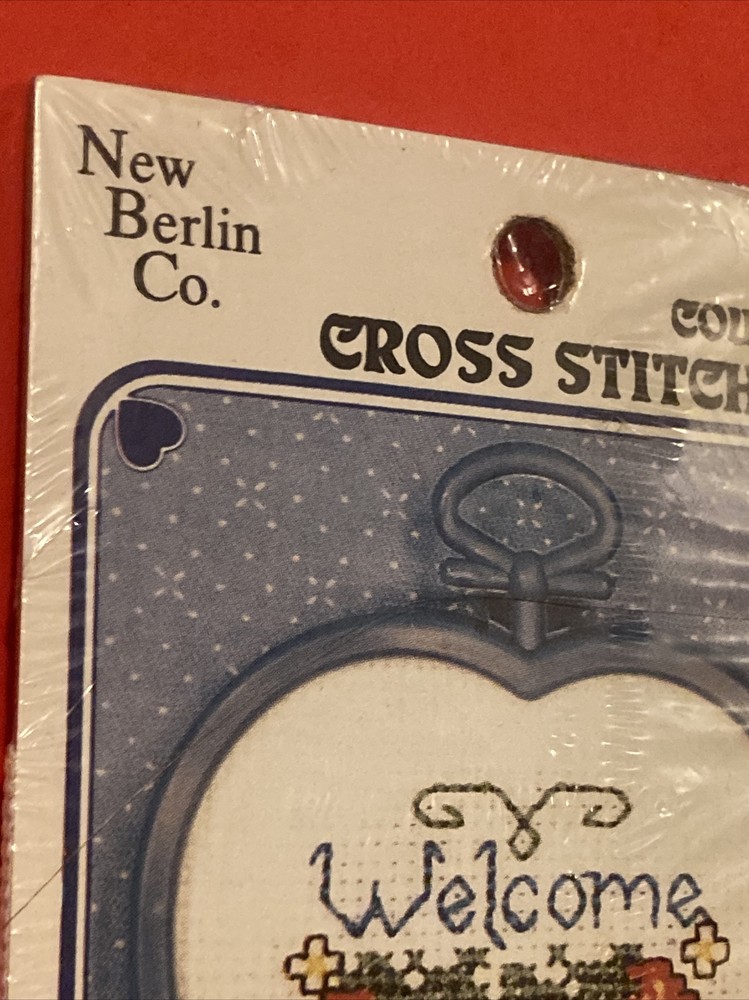 Cross Stitch Kit, Strawberry Welcome Floss And Pattern Instructions And Chart BT