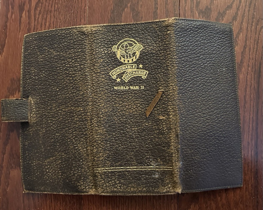 Vintage Leather World War II Honorable Discharge Folio