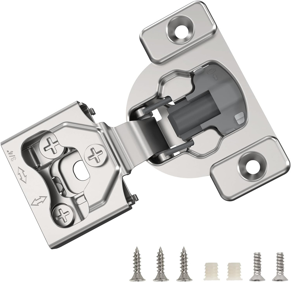 50 Pack Soft Close 3/4" Concealed Cabinet Hinges, 105° Angle, Self Closing