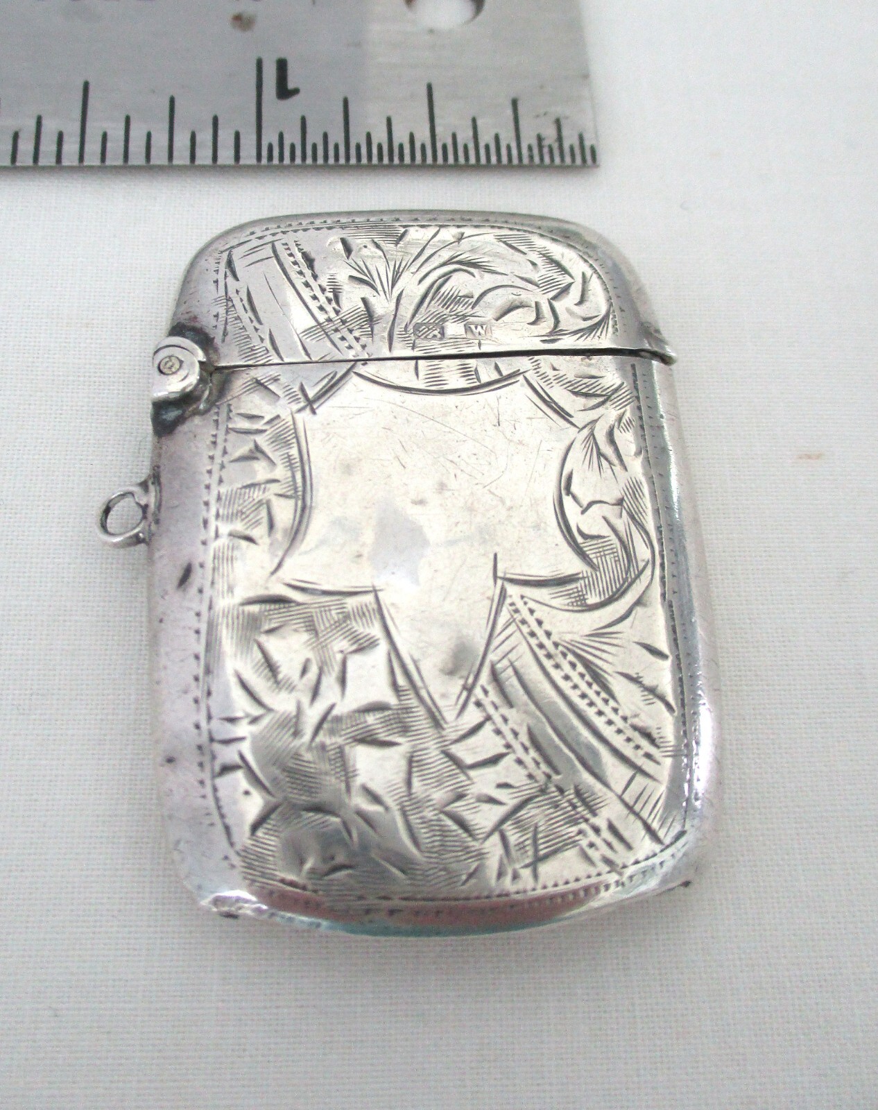 Antique, STERLNG,MATCH SAFE,CHATELAINE, ROLASON Bros, 1871, Birmingham